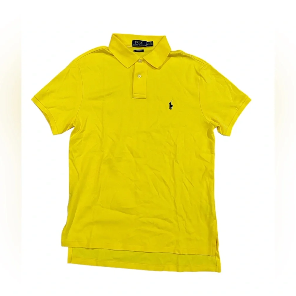 Polo by Ralph Lauren Men's Yellow Polo Shirt Custom Fit‎